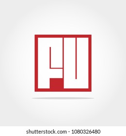 Initial Letter FU Logo Design