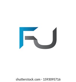 Initial Letter FU Logo Design Vector Template. Creative Alphabetical FU Letter Logo