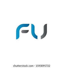 Initial Letter FU Logo Design Vector Template. Creative Alphabetical FU Letter Logo