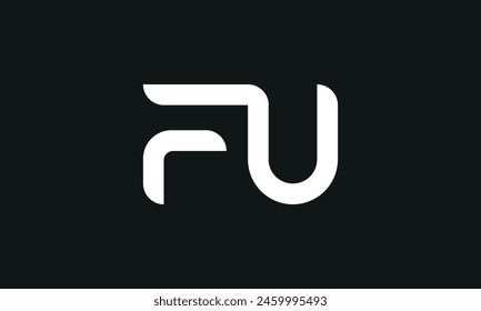 Letra inicial FU Logo Design. Diseño de logotipo de FU. Logo FU creativo y moderno.