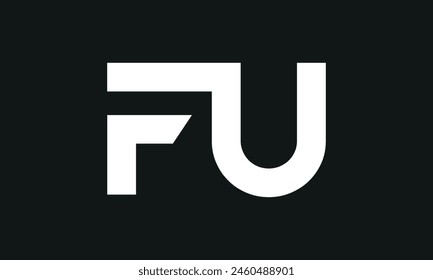 Letra inicial FU Logo Design. Diseño de logotipo de FU. Logo FU creativo y moderno.