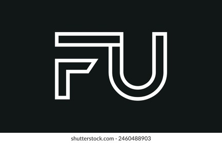 Letra inicial FU Logo Design. Diseño de logotipo de FU. Logo FU creativo y moderno.