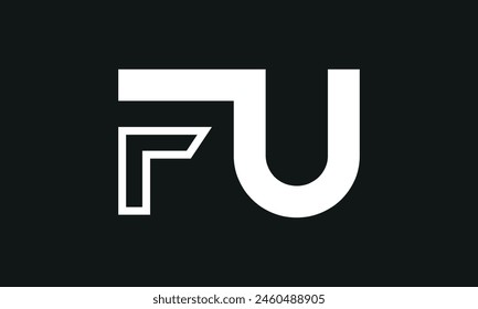 Letra inicial FU Logo Design. Diseño de logotipo de FU. Logo FU creativo y moderno.