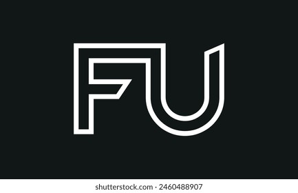 Letra inicial FU Logo Design. Diseño de logotipo de FU. Logo FU creativo y moderno.