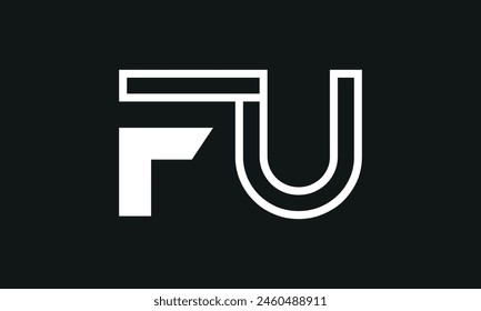 Letra inicial FU Logo Design. Diseño de logotipo de FU. Logo FU creativo y moderno.