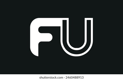 Letra inicial FU Logo Design. Diseño de logotipo de FU. Logo FU creativo y moderno.