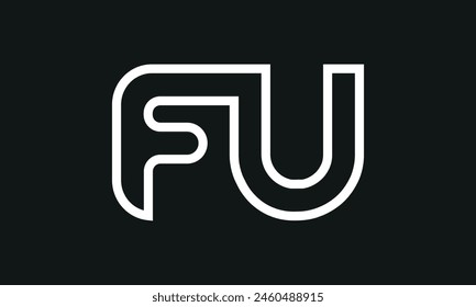 Letra inicial FU Logo Design. Diseño de logotipo de FU. Logo FU creativo y moderno.