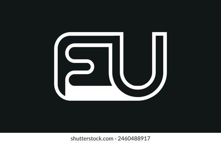 Letra inicial FU Logo Design. Diseño de logotipo de FU. Logo FU creativo y moderno.