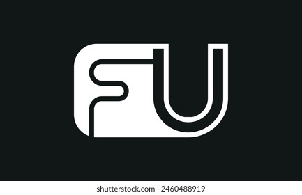 Letra inicial FU Logo Design. Diseño de logotipo de FU. Logo FU creativo y moderno.