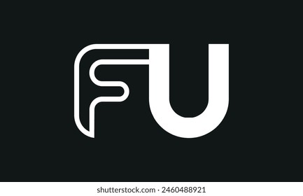 Letra inicial FU Logo Design. Diseño de logotipo de FU. Logo FU creativo y moderno.