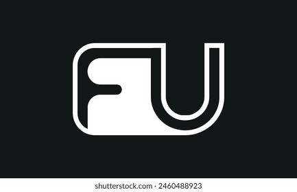 Letra inicial FU Logo Design. Diseño de logotipo de FU. Logo FU creativo y moderno.