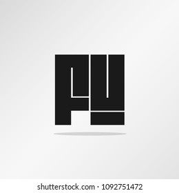 Initial Letter FU Logo Template