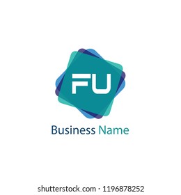 Initial Letter FU Logo Template Design