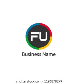 Initial Letter FU Logo Template Design
