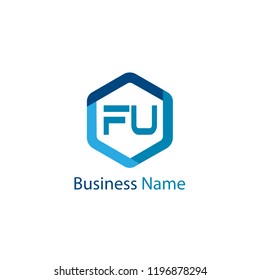 Initial Letter FU Logo Template Design