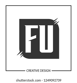 Initial Letter FU Logo Template Design