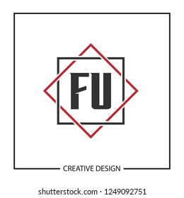 Initial Letter FU Logo Template Design