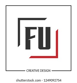 Initial Letter FU Logo Template Design