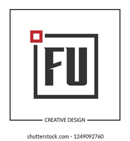 Initial Letter FU Logo Template Design