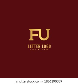 Letra inicial logotipo de FU nombre de empresa diseño monograma para el logotipo de empresa y empresa.