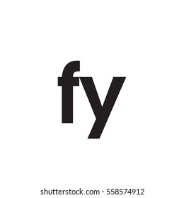 Initial letter FV black white logo