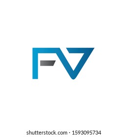 Initial Letter FV Logo Design Vector Template. Creative Alphabetical FV Letter Logo