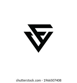 Anfangsbuchstaben FV Logo oder Icon Monogramm. EPS10