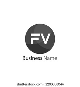 Initial Letter FV Logo Template Design