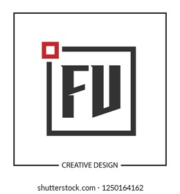 Initial Letter FV Logo Template Design