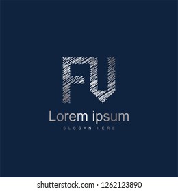 Initial Letter FV Logo Template