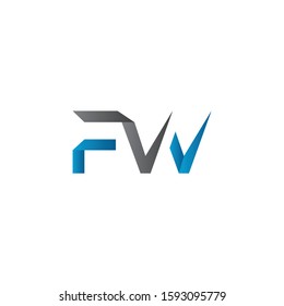 Initial Letter FW Logo Design Vector Template. Creative Alphabetical FW Letter Logo