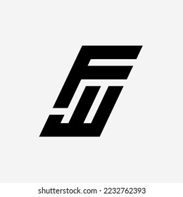 Initial letter FW monogram logo template design