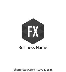 Initial Letter FX Logo Template Design