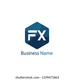 Initial Letter FX Logo Template Design