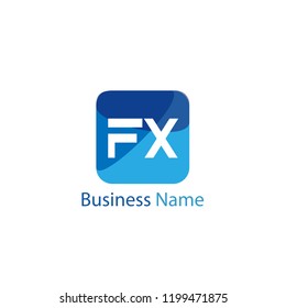 Initial Letter FX Logo Template Design