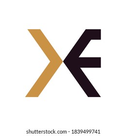 initial letter fx or xf logo vector designs