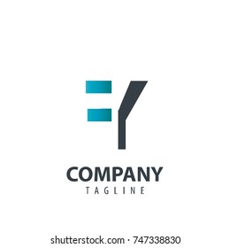 Initial Letter FY Design Logo