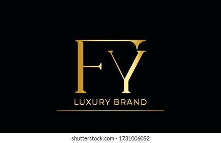 Initial Letter FY F Y Logo Design
