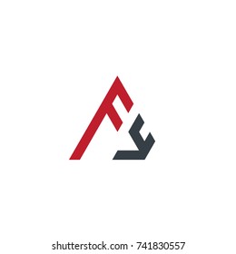 Initial Letter FY Linked Triangle Design Logo