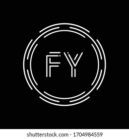 Initial Letter FY Logo Design Vector Template. Creative Linked Alphabetical FY Logo Vector