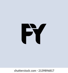 Initial letter FY logo design