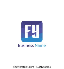 Initial Letter FY Logo Template Design