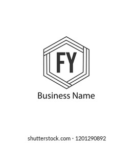 Initial Letter FY Logo Template Design