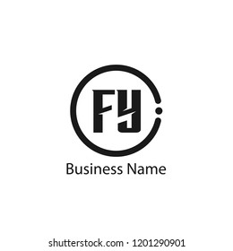 Initial Letter FY Logo Template Design