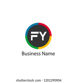 Initial Letter FY Logo Template Design