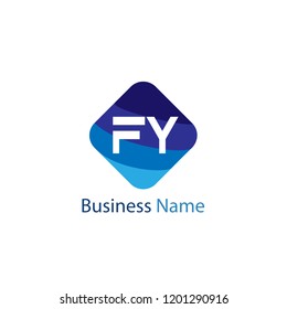 Initial Letter FY Logo Template Design