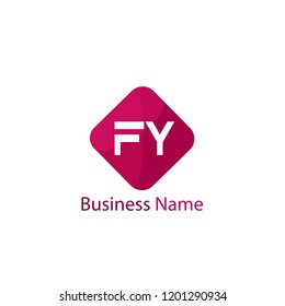 Initial Letter FY Logo Template Design