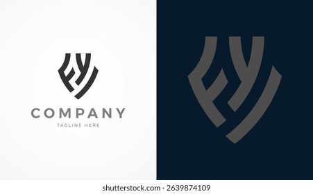 Initial Letter FYI Logo Design, Stylish letter FYI with two color, usable for brand and company logos, vector illustration