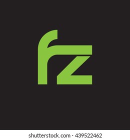 initial letter fz linked round lowercase logo green