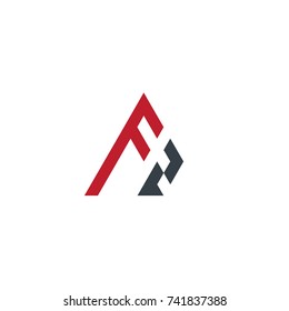 Initial Letter FZ Linked Triangle Design Logo
